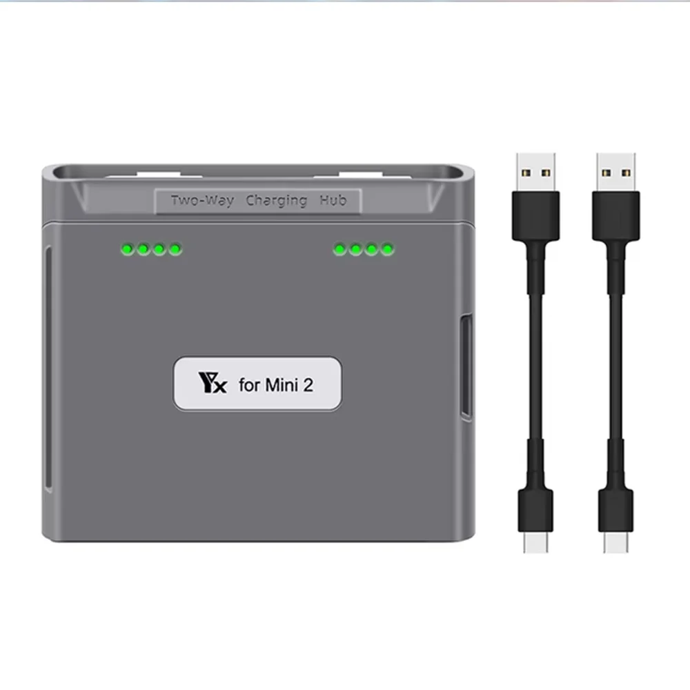 Hub de charge double pour batterie drone Mini 2/2SE, avec câble USB et batterie insérée