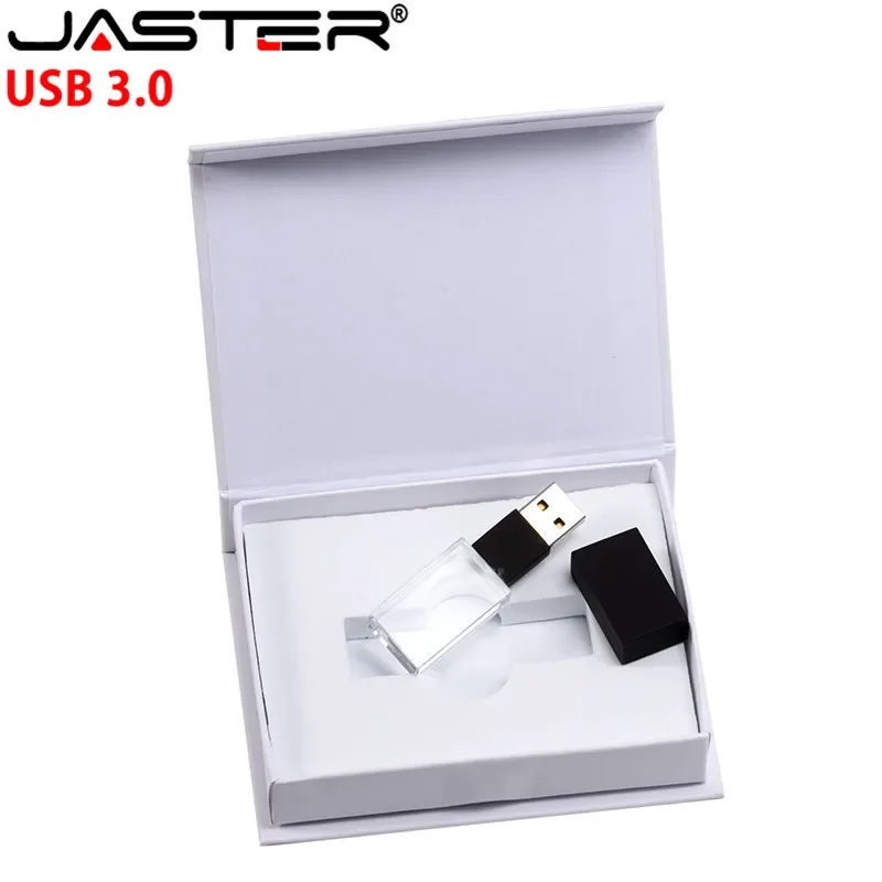 Jaster Usb 3.0 Novo Logo Personalizado Memória de Cristal Flash Drive com Caixa de Presente 4gb 8gb 16gb 32gb 64gb Mais de 10 Pcs Logotipo Livre - Imagem 2