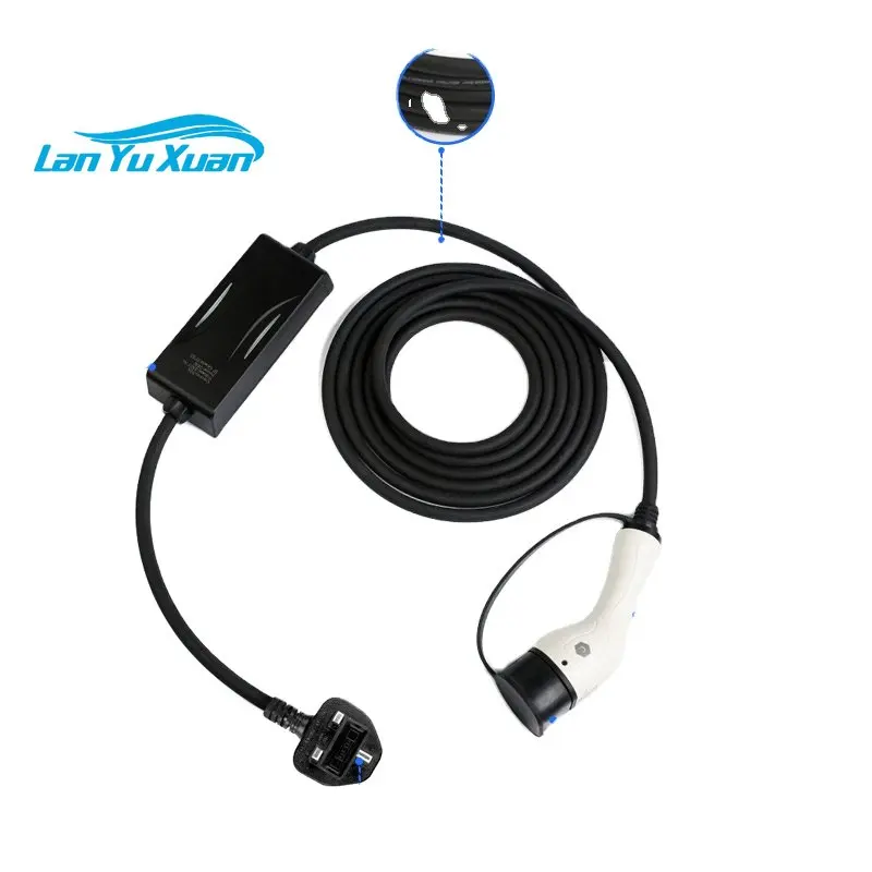 

Портативное зарядное устройство для электромобилей, 16 А до 32 А, тип 2, Регулируемый зарядный кабель для электромобиля