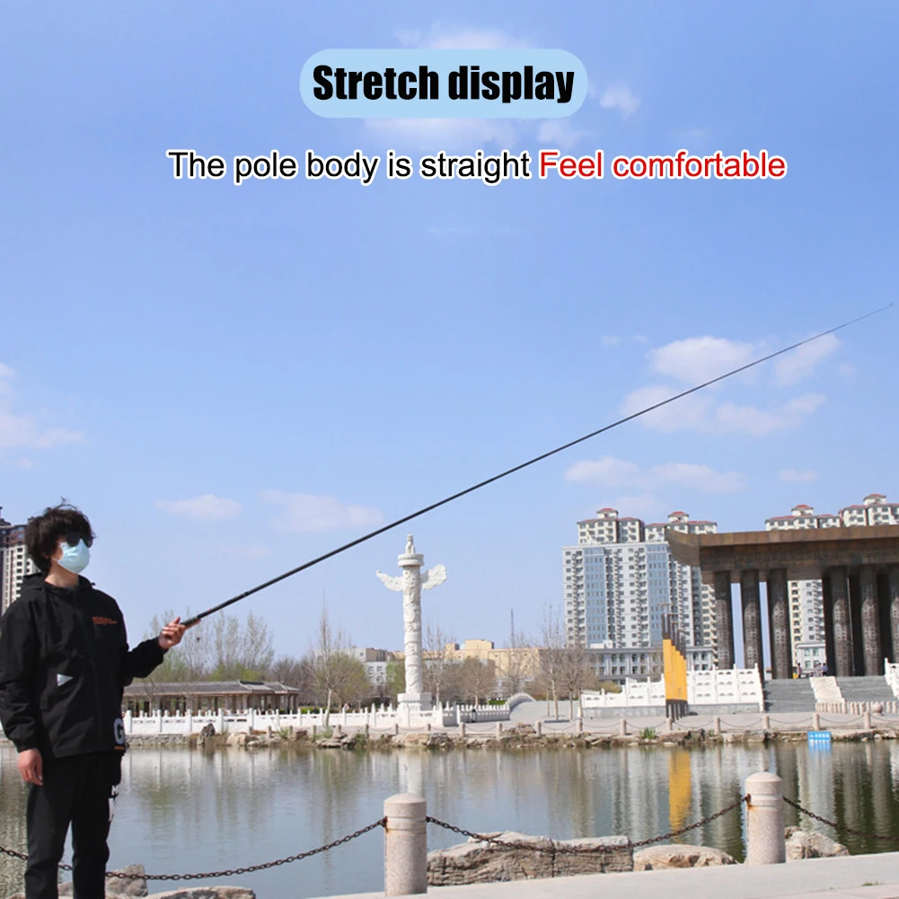 Carbon Fiber Fishing Pole Rod Rotatable Fishing Pole Telescopic Ultra-light  Ultra Hard Outdoor Accessories for Stream Freshwater