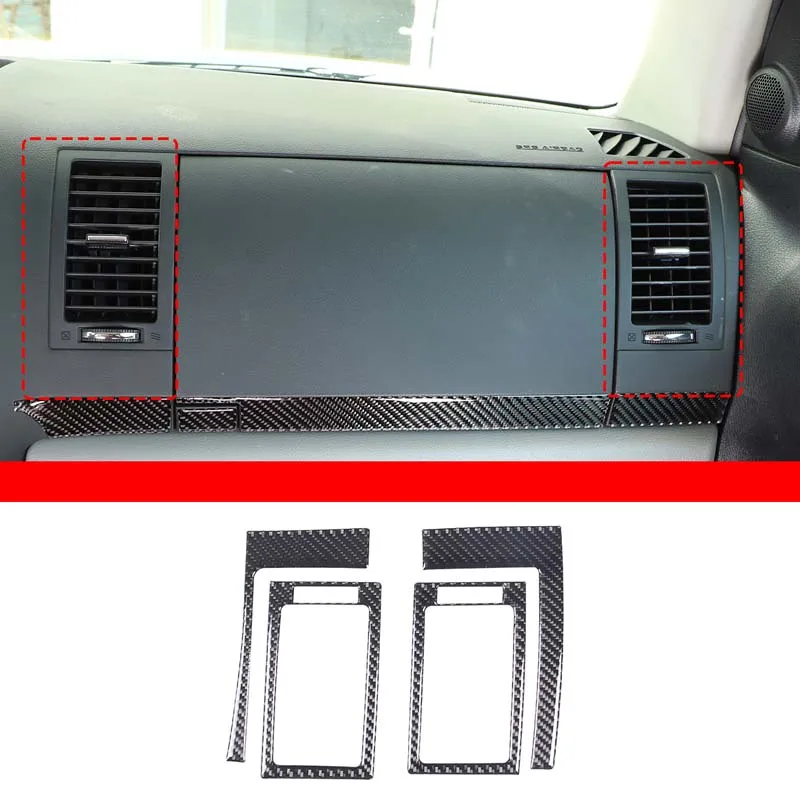 

For Toyota Tundra 07-13 pickup Car co-pilot air outlet frame decoration sticker soft carbon fiber Air outlet protection accessor