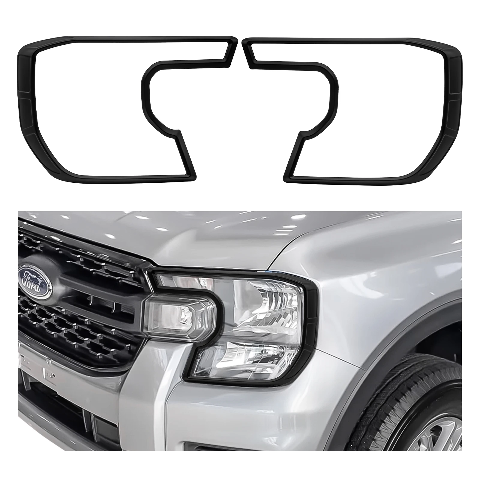 HeadLightCoverTrimGuardForFordRanger20222023XLSXLT9Double