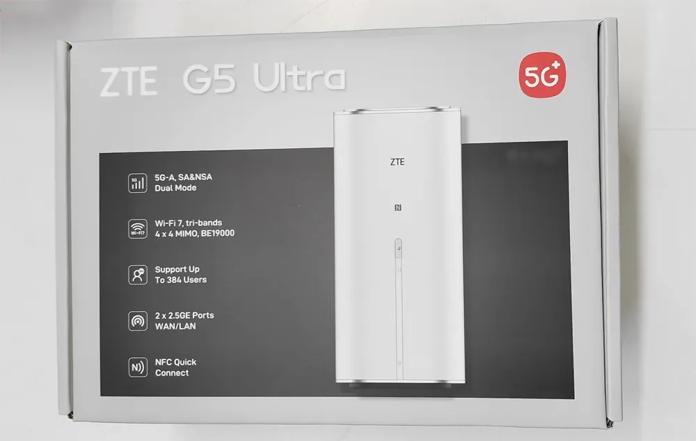 ZTE G5 ULTRA ルーター Wi-Fi 7 BE19000 ZTE 5G-A CPE G5 Ultra MC8531 Wi-Fi 7 Tri-bands Be19000 Wireless