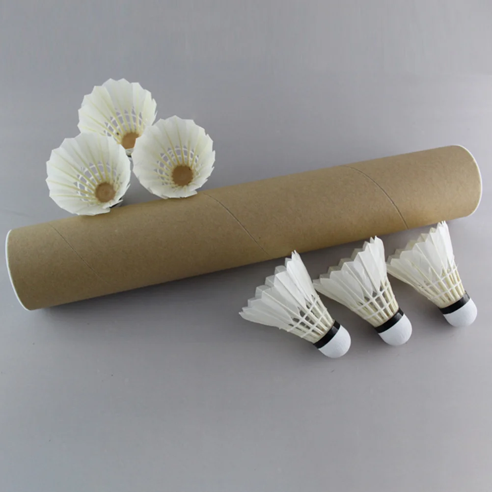 12PC Badminton Birdies Shuttlecocks Resistant to Fight for Playing School Outfit Fitness Sports Activities (White