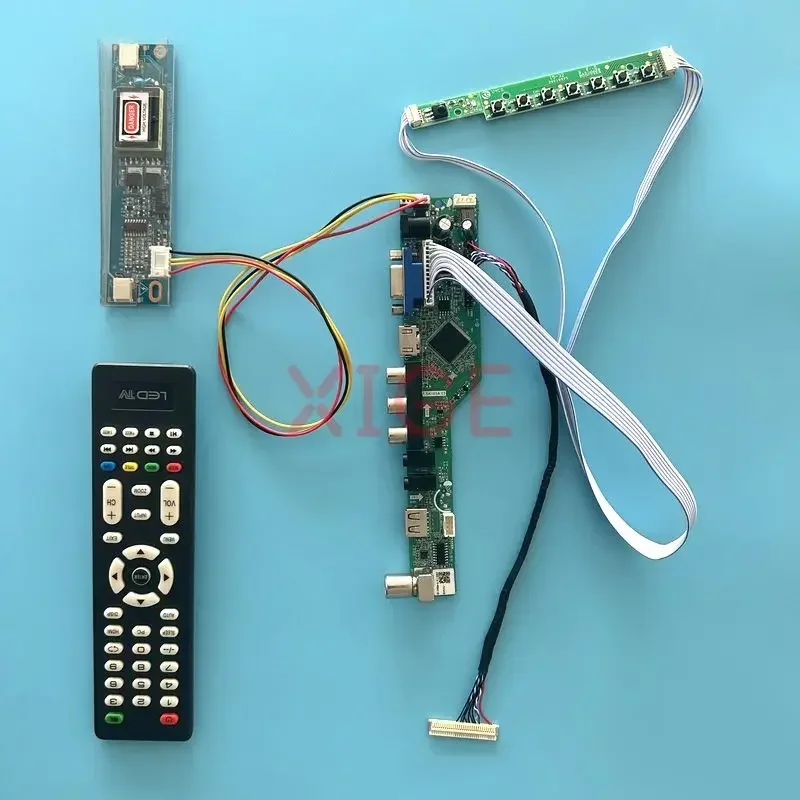 Плата контроллера подходит для CLAA185WA02 CLAA185WA03 M185XW01 IR + USB + AV + HDMI + VGA 2CCFL ЖК-экран аналоговый ТВ LVDS 30-контактный Комплект «сделай сам» 1366*768