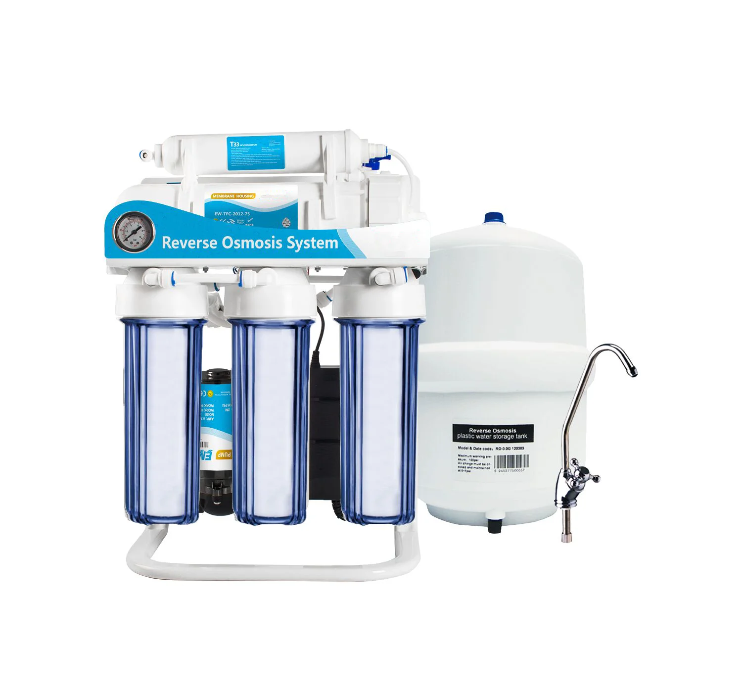 

Manufacturer Household 75GPD 5 stages Ro Water Treatment Machine Purification Systems with cheap price water purifier
