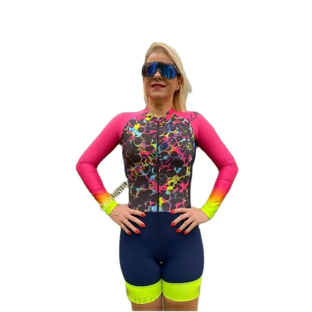 

Women's Clothing Promotion Cycling Little Monkey Jersey Long Sleeve Jumpsuit Suit With Free Shipping Sets Macaquinho Ciclismo