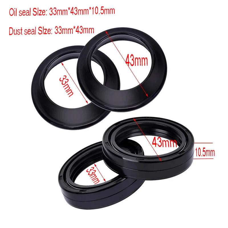 33x43x10 5 33 43 10 5 Motorcycle Front Fork Damper Oil Seal and Dust Seal Front