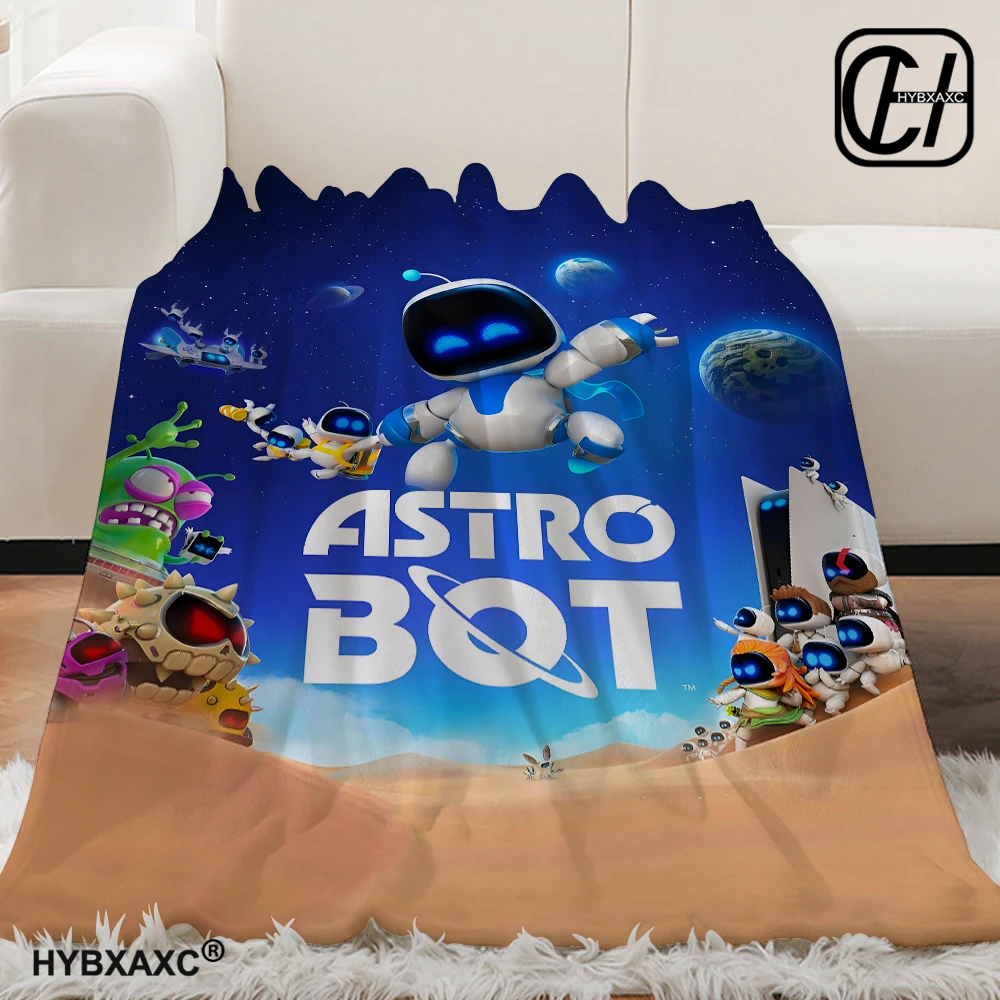 3D game ASTRO BOT Cartoon printed blanket Picnic blanket Warm Flannel blankets Home bed linings blankets for beds Birthday Gift 2