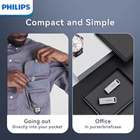 Philips USB Flash Drive 2.0 8GB 16GB 32GB 64GB 128GB High Speed Flash Drive External Storage Metal Pen Creative Personalized Car 5