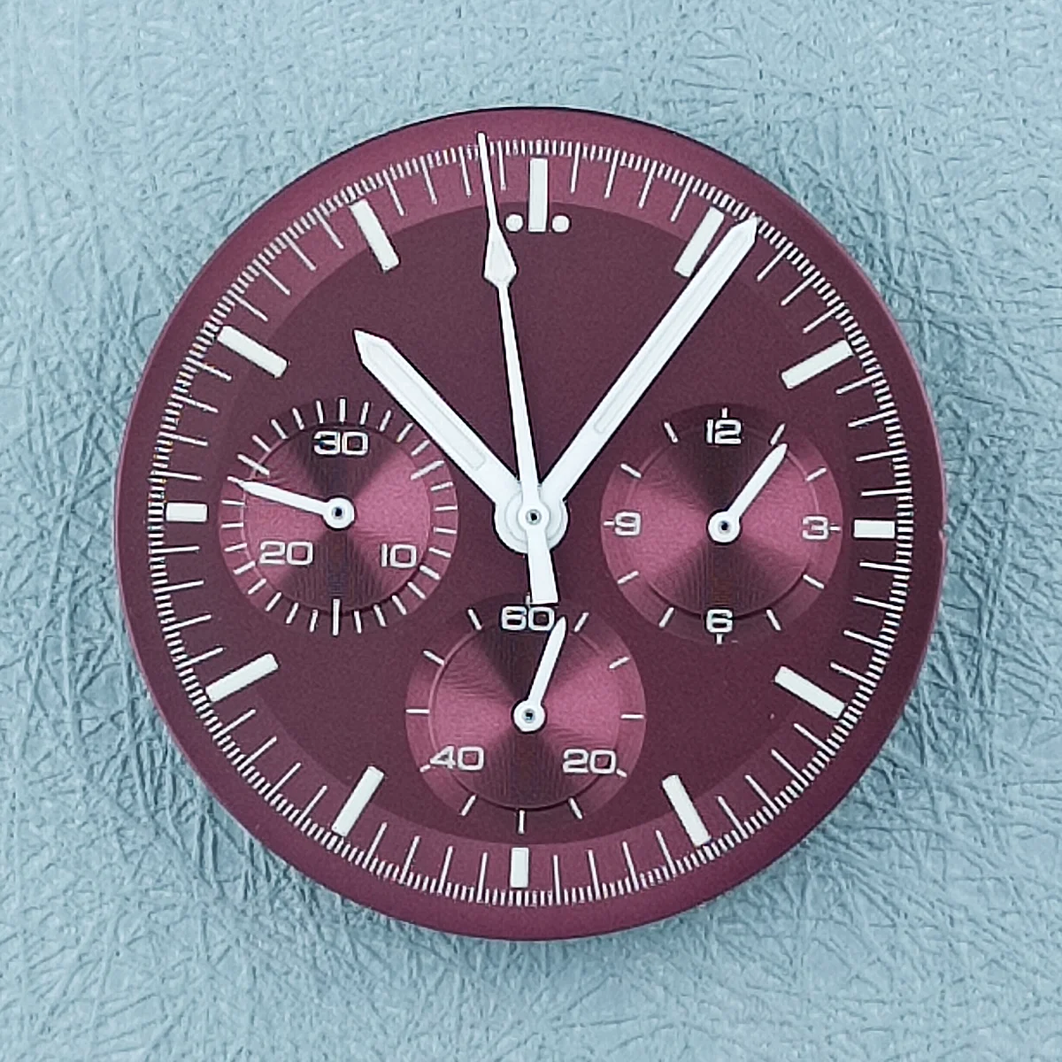 32.5mm VK Watch Dial for VK Quartz 63 Movement 6 Hands Watch Parts C3 Green Luminous Chronograph Face Customizable