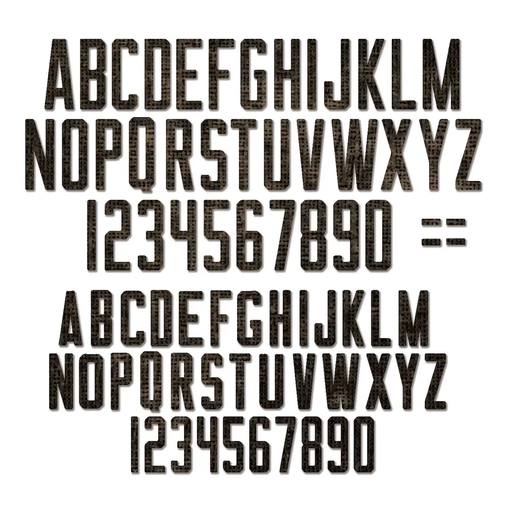 2023 Luglio New Retro English Alphabet Number Metal Cutting Dies For Craft Making Paper Biglietto Di Auguri Scrapbooking No Clear Timbri