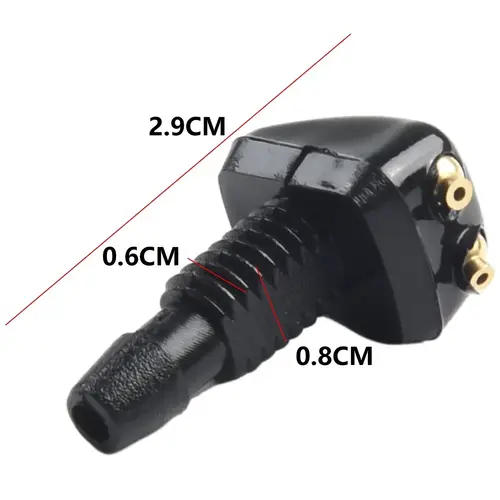 Sale 2Pcs Car Windshield Wiper Washer Spray Nozzle Fits Most Car Models Car Dual Holes Windshield Washer Nozzle Water Spray - Image 6