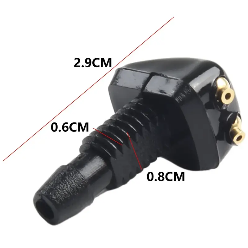 Sale 2Pcs Car Windshield Wiper Washer Spray Nozzle Fits Most Car Models Car Dual Holes Windshield Washer Nozzle Water Spray - Image 6