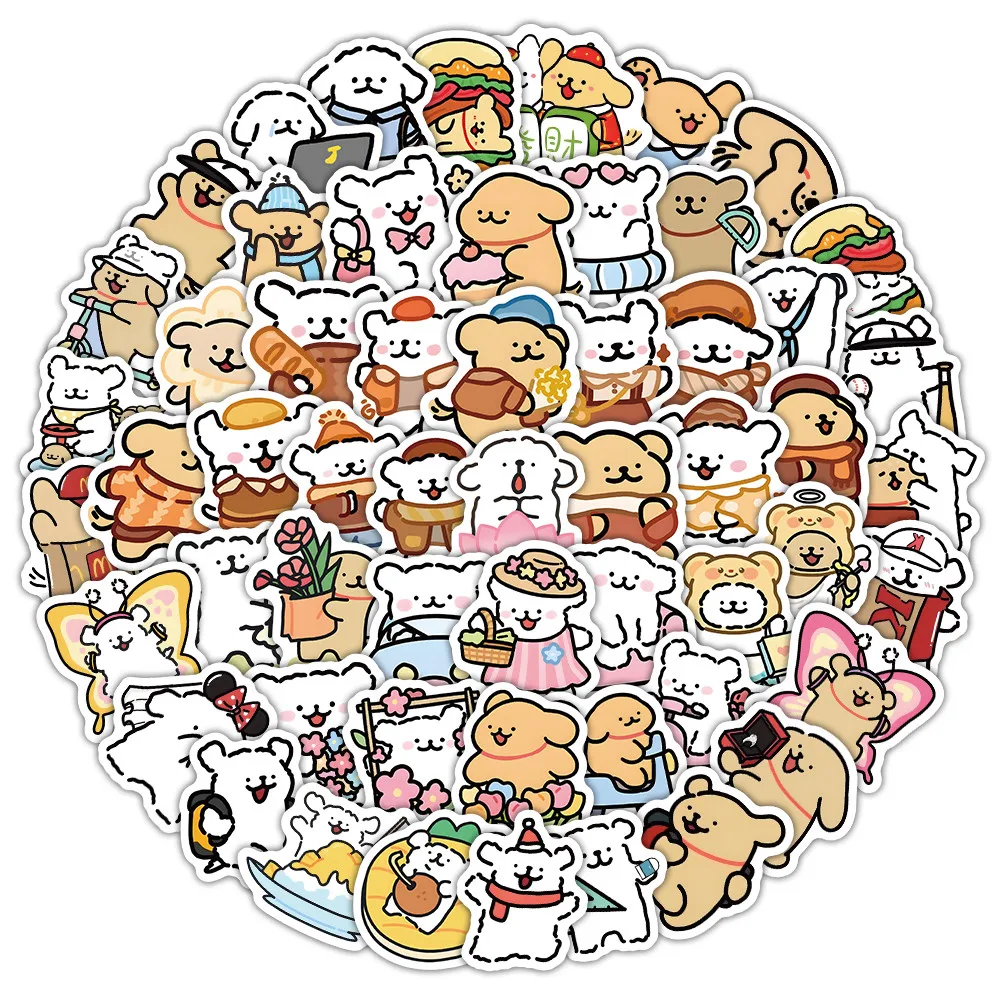 60개 라인 아트 강아지 스티커 - 장 귀여운 선형 강아지 디자인 LanLanStickersWorld Store