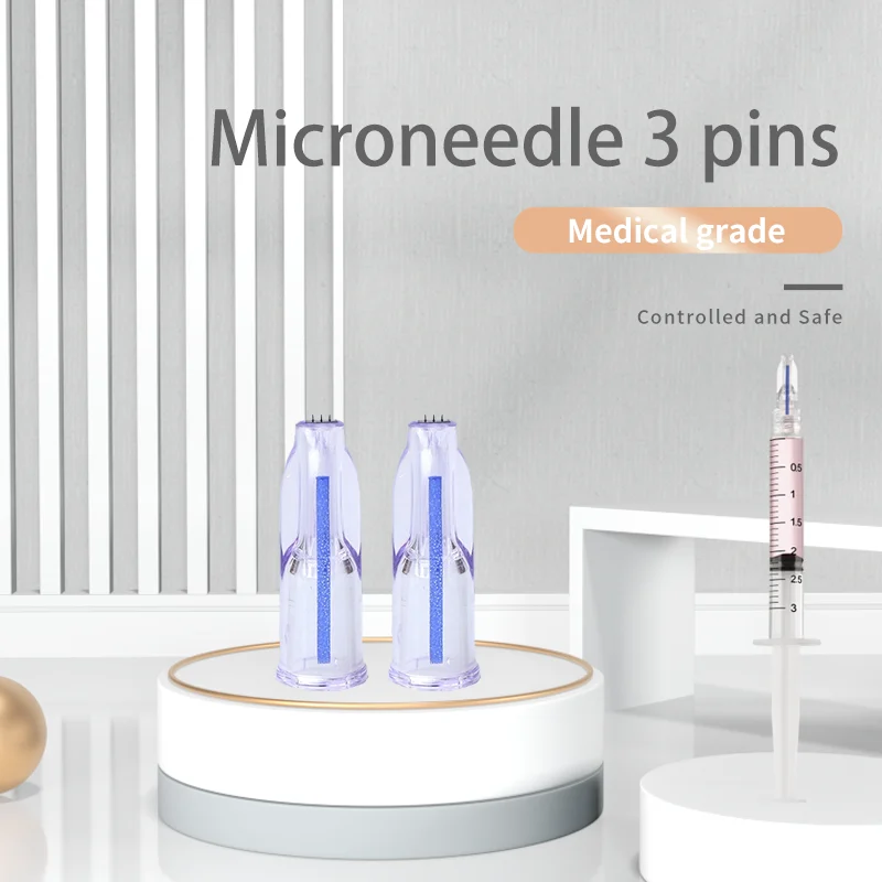 Nanosoft 3Pins Microneedle 34G 0.6/1.0/1.2/1.5 Single Disposable Neck Eyelid Care Tool Sterile Ultrafine Multi Needles