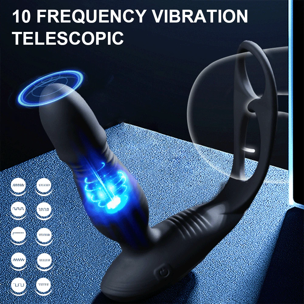 Plug Telescopic Anal Vibrators Male Prostate Massage Wireless Control Silicone Stimulate Butt Delay Ejacul_voghion.com