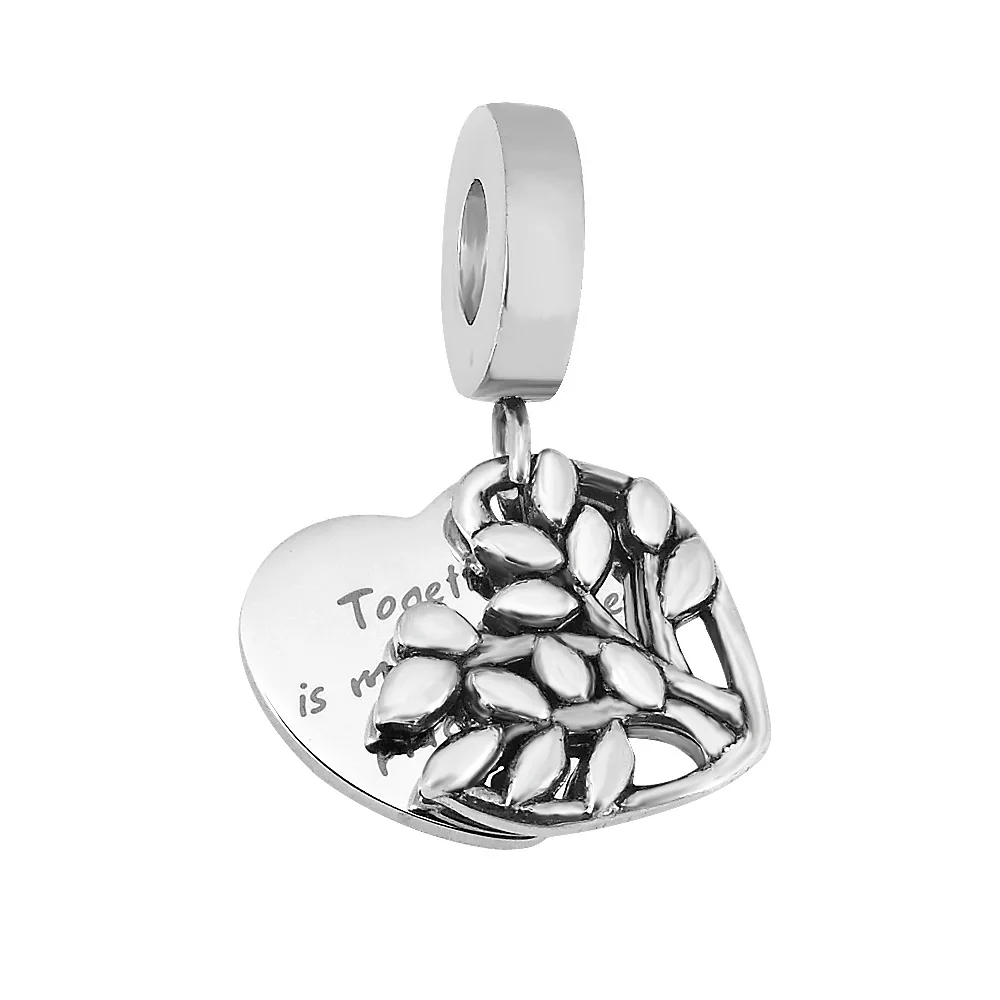 

3pcs/lot New Dog Dangle Charms Silver Color Fit Brand Charms Bracelet Diy Original Design Charm Bead acero inoxidable