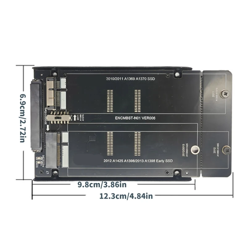 M.2 Hard Disk To 22Pin Conversion Card Metal Tray 6Gbps Replacement for 2010 2011 A1369/1370 2012 1425/1398/1466/1465