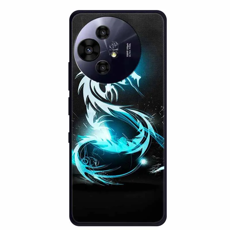 Black Silicone Protective Back Cover - Stylish and Durable Bumper Coque for TCL 50 Pro NxtPaper 5G