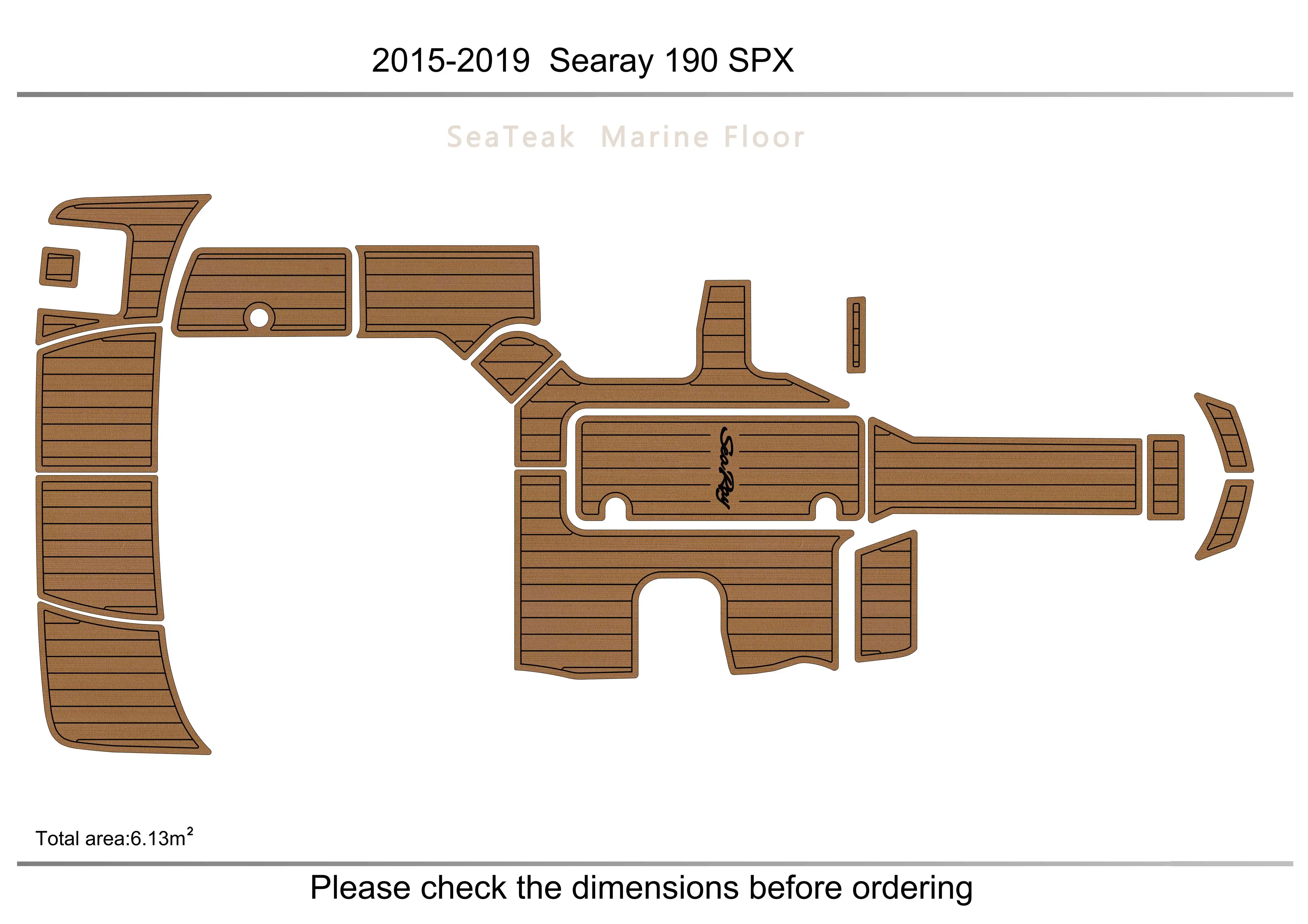 2016 searay 190 SPX 조종석 수영 플랫폼, EVA fAUX 카펫, 수상 스키 요트 낚시 보트 미끄럼 방지 매트 바닥