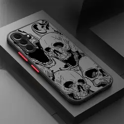 Spooky Skull Pattern Phone Case - Four Unique Designs, Protective Back Cover - Galaxy A32 5G (Mix06)