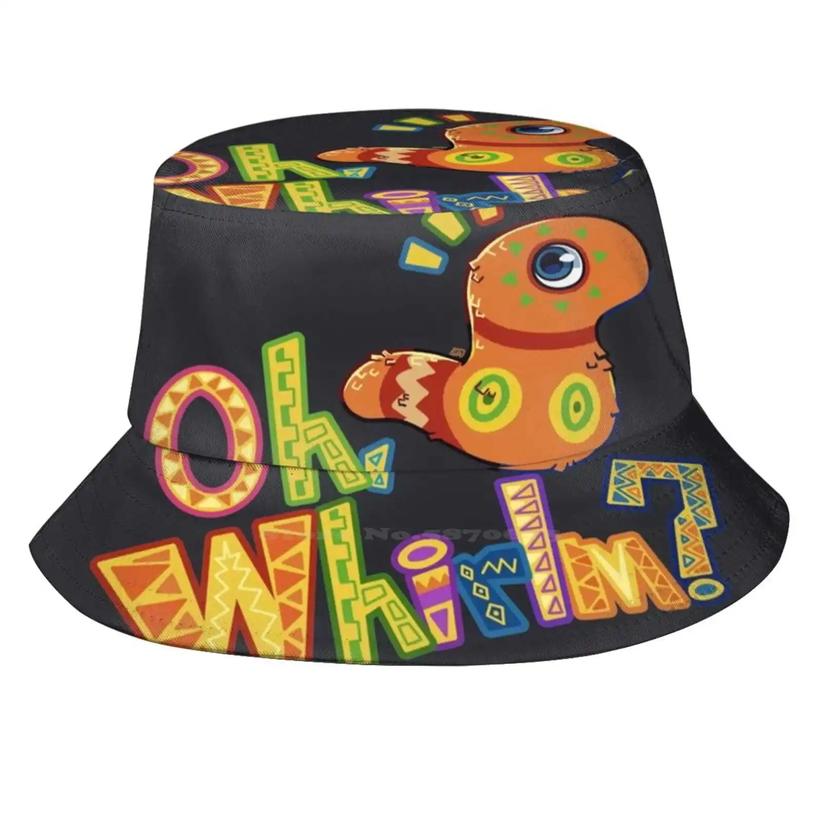 Oh Whirlm? -Viva Pi? Cappello Da Pescatore Panama Pieghevole Con Stampa Ata Viva Pi? Ata Viva Pinata Rare Oh Worm Whirlm Cute