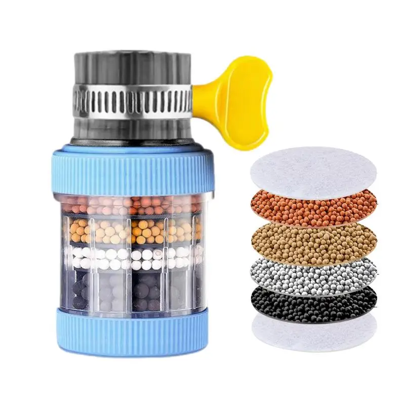 

Фильтр для воды для раковины, смеситель с защитой от брызг, фильтр для воды с шестью слоями питьевой воды, предмет интерьера