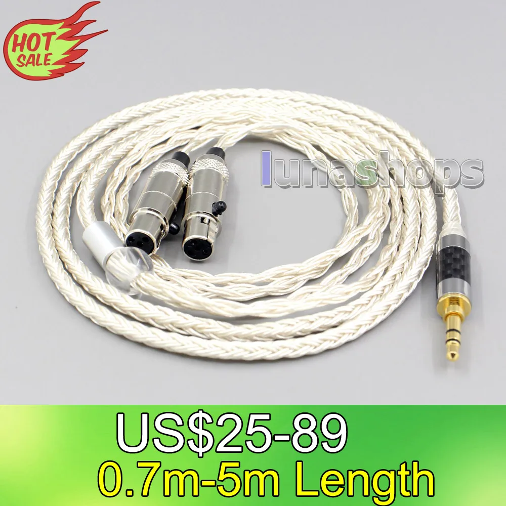 

LN007053 16 Core OCC Silver Plated Headphone Earphone Cable For Audeze LCD-3 LCD-2 LCD-X LCD-XC LCD-4z LCD-MX4 LCD-GX