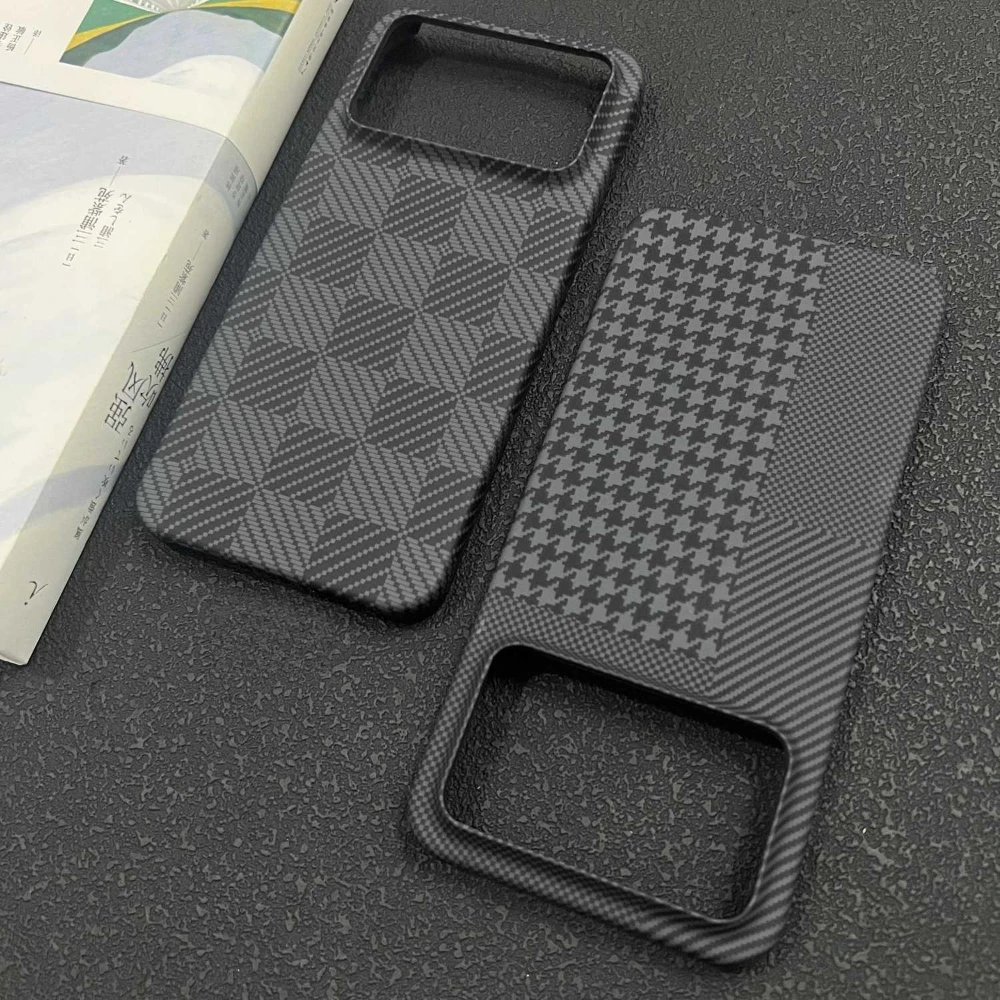 Carbon Fibre Slim Protective Non-Slip Shockproof Back Cover
