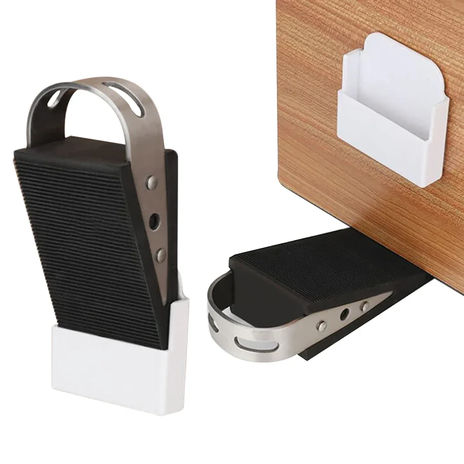 

Rubber Heavy Duty Door Wedge Stopper Block Guard to Protect the Wall Floor with Storage Case