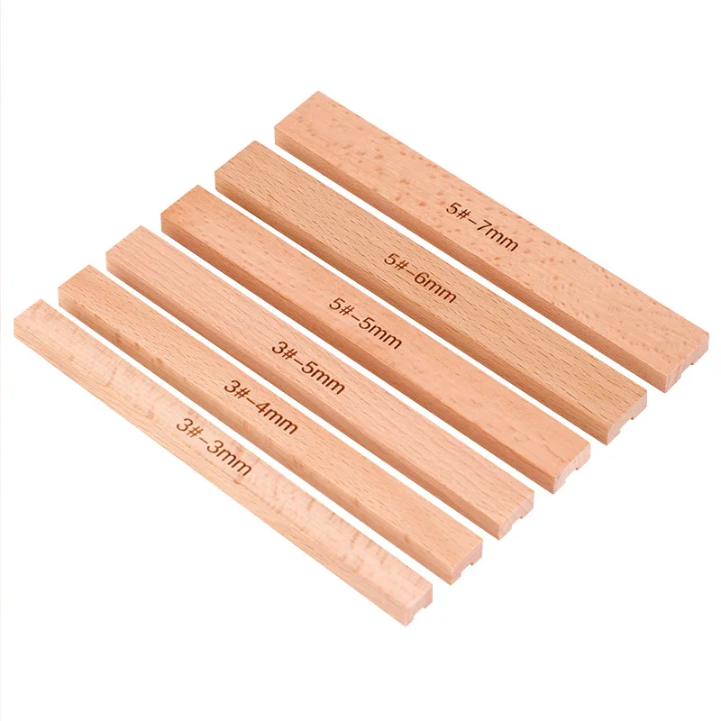 1Pcs Professional DIY Leather Craft 3# 5# zipper glue leak proof Wood Ruler Handmade Tool