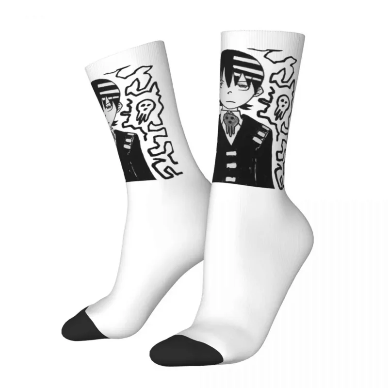 

Fashion Men's Socks Casual Death The Kid Soul Eater Sock Polyester Japanese Anime Skateboard Women Socks Summer Autumn Winter