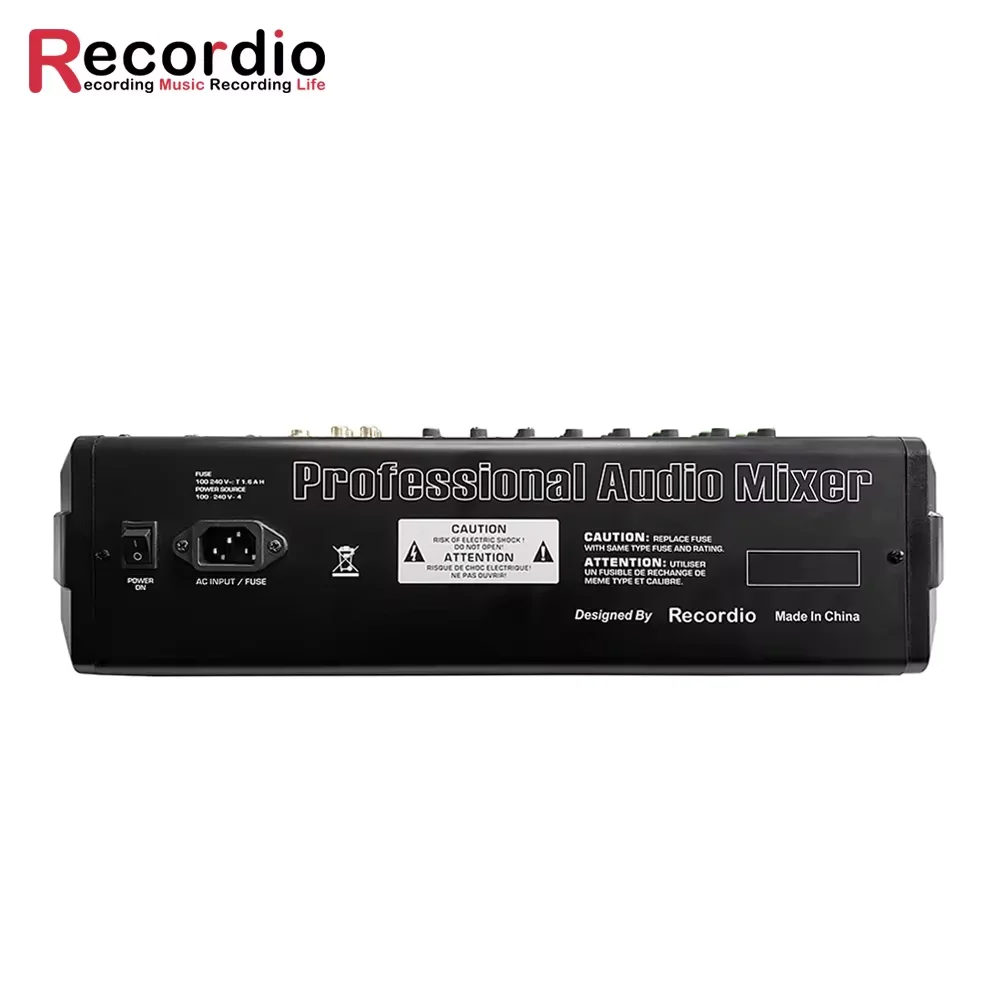 GAX-MD8 Pro 8채널 DJ 컨트롤러, 256 DSP 리버브 효과 BT 5.0 USB 오디오 사운드 카드 및 믹서 녹음 콘덴서 마이크