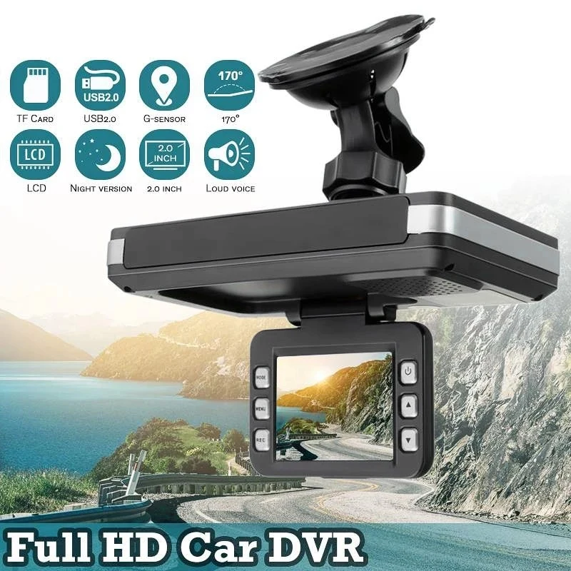 

Car DVR 5MP 720P Night Vision Auto Dash Camera Recorder Dash Cam Speed Detector With Voice Prompt Speed Display
