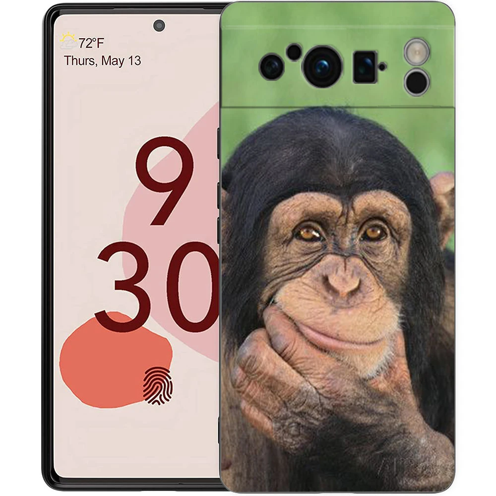 Luxurious Black Soft TPU Monkey Phone Case Cover