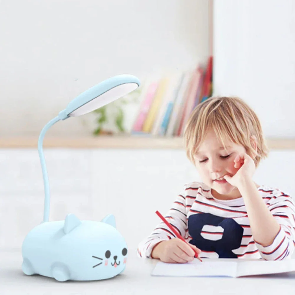 Cute Pet Pig Mini Night Light USB Charging Folding LED Small Table Lamp Student Learning Eye Protection Book Lamps Bedside Decor 5