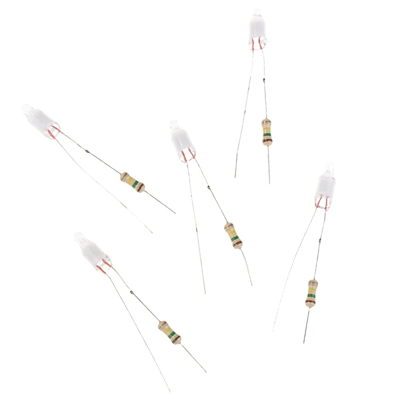 (HB05)20PCS 녹색 표시등 네온 라이트 사인 F4 네온라이트(저항기 포함) 4*10mm 글로우 램프 액세서리