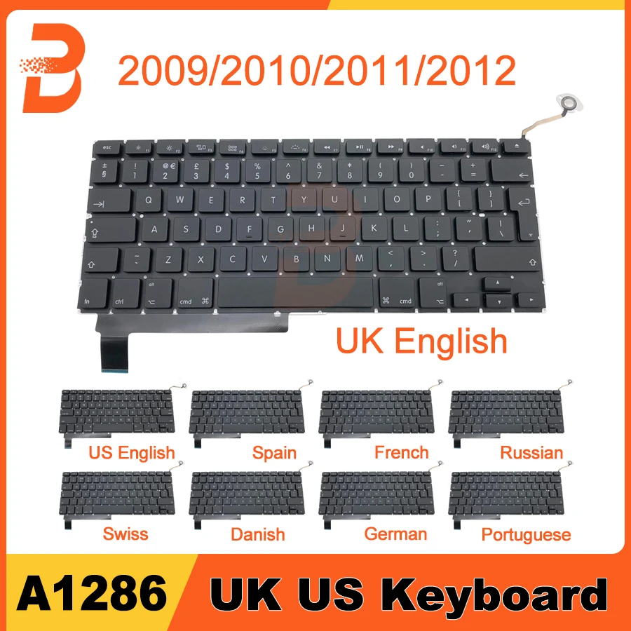 Новинка для Macbook Pro 15 &quotA1286 сменная клавиатура US UK русский французский Испания