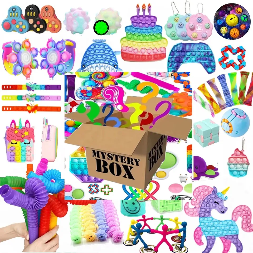 Verrassingsdoos met 6-50 willekeurige mysterycadeautjes, 300 verschillende fidget-sets en antistressspeelgoed voor kinderen._voghion.com
