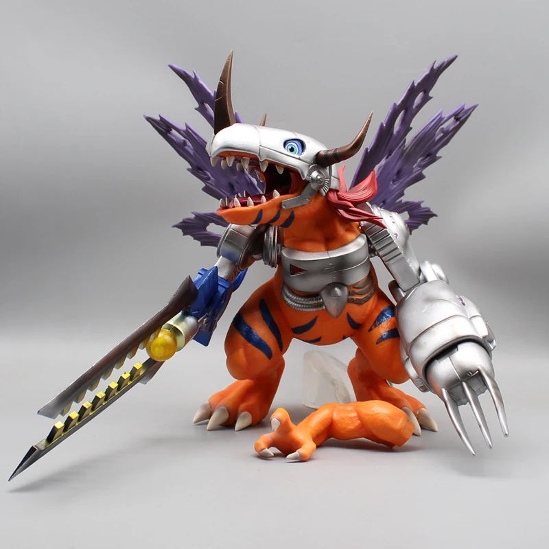27cm Anime Digital World Greymon Figure Metal Greymon Figure