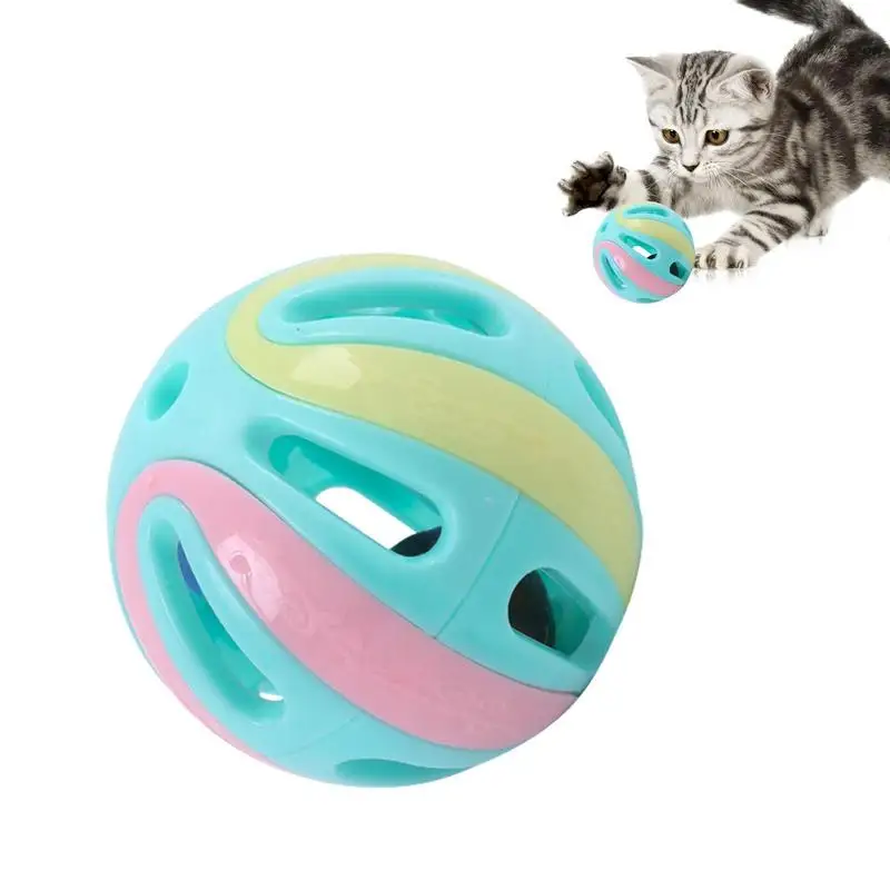 

Cat Jingle Balls Jingle Toy For Cats Large Hollow Cat Rattle Ball Interactive Kitten Chasing Toys Small Jingle Balls For Kitten