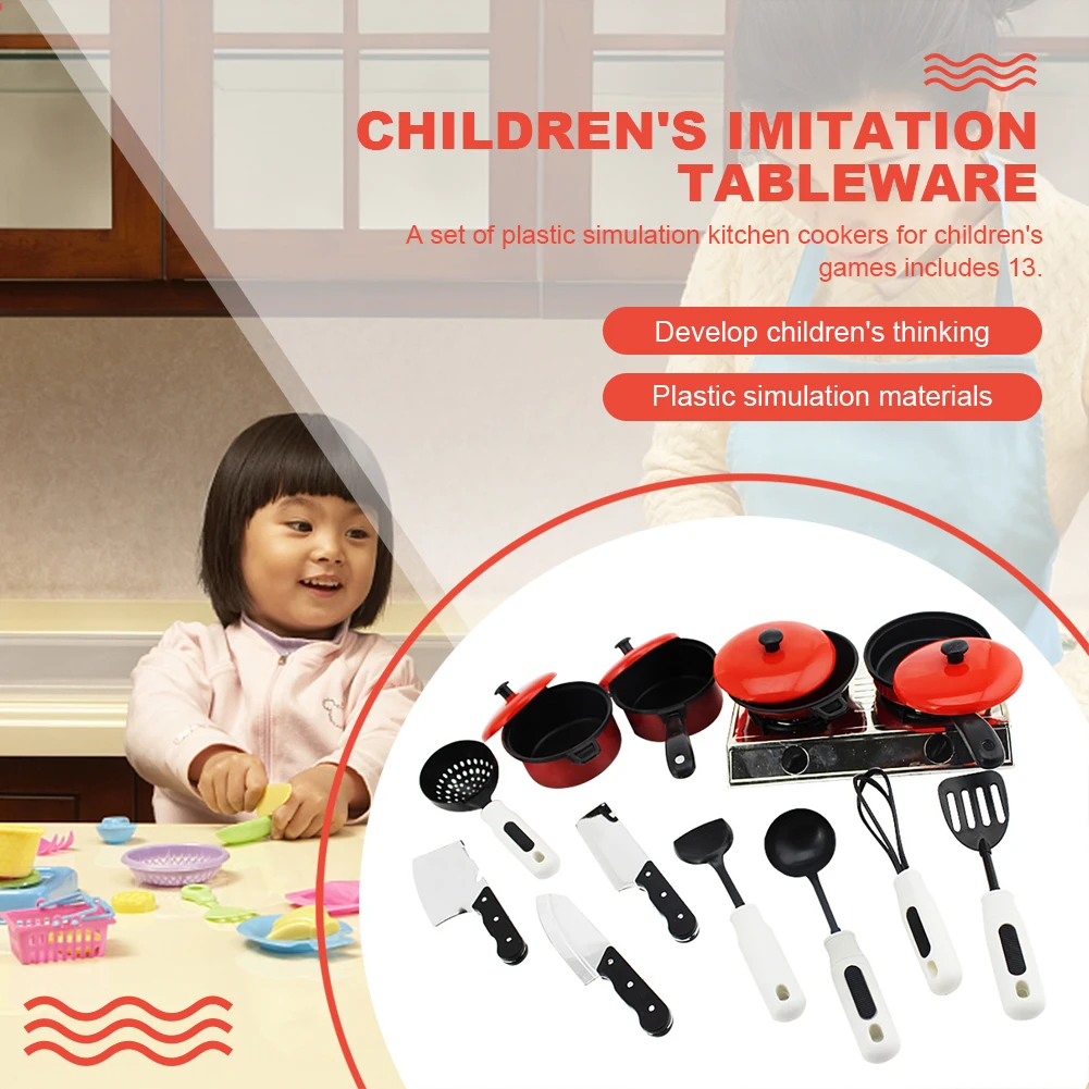 13pcs Simulation Tableware Creative Chic Fun Dinnerware Toys Classic Interesting Hand Eye Coordination Children Interactive Game