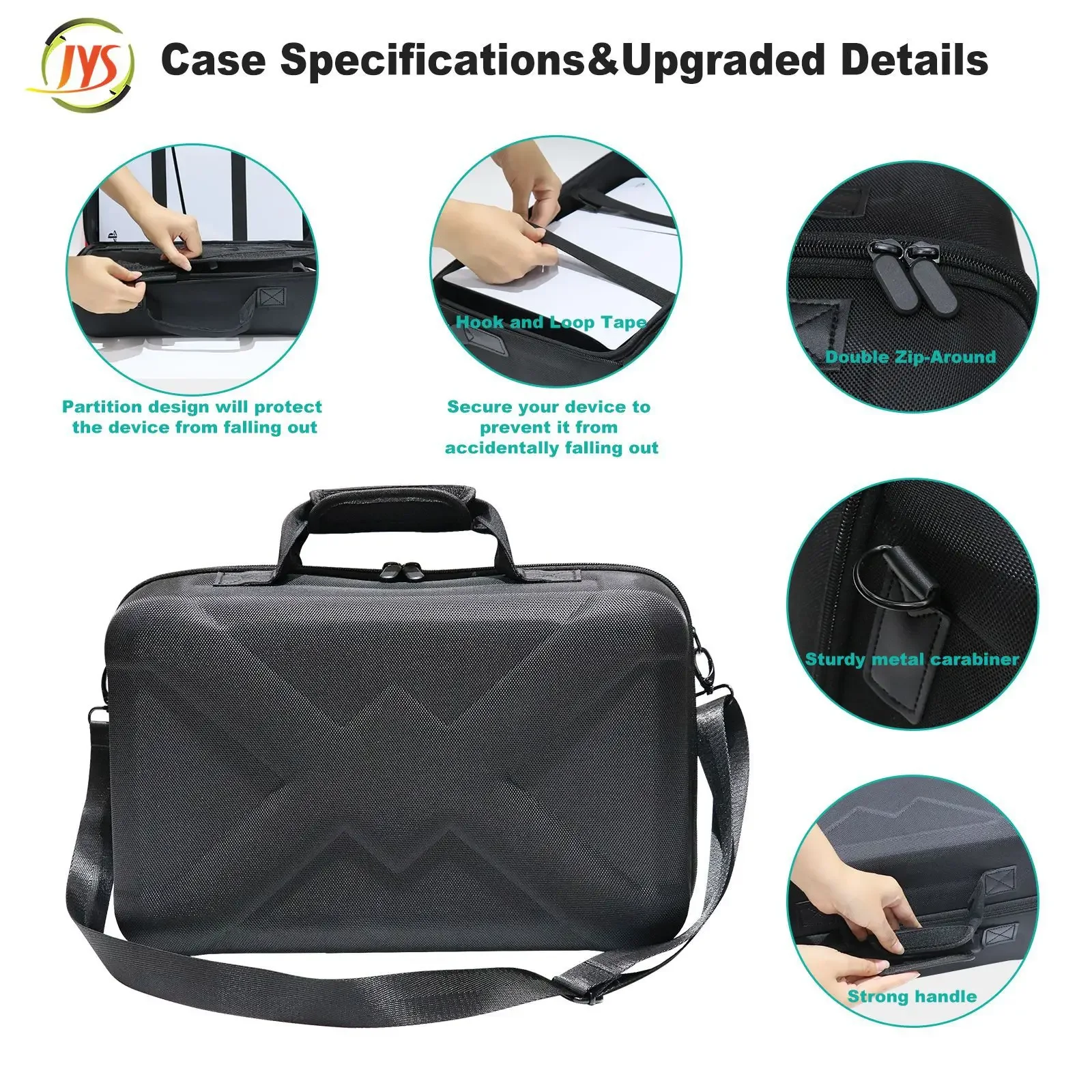 

JYS-P5179 FOR PS5 Slim New Host Multifunctional Oblique Cross Hard Bag PS5Slim Game Machine Zipper EVA Storage Bag