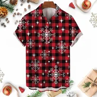 Men's Christmas shirt, 3D Digital Print Series short-sleeved Loose And casual, New Style For 2023. 1