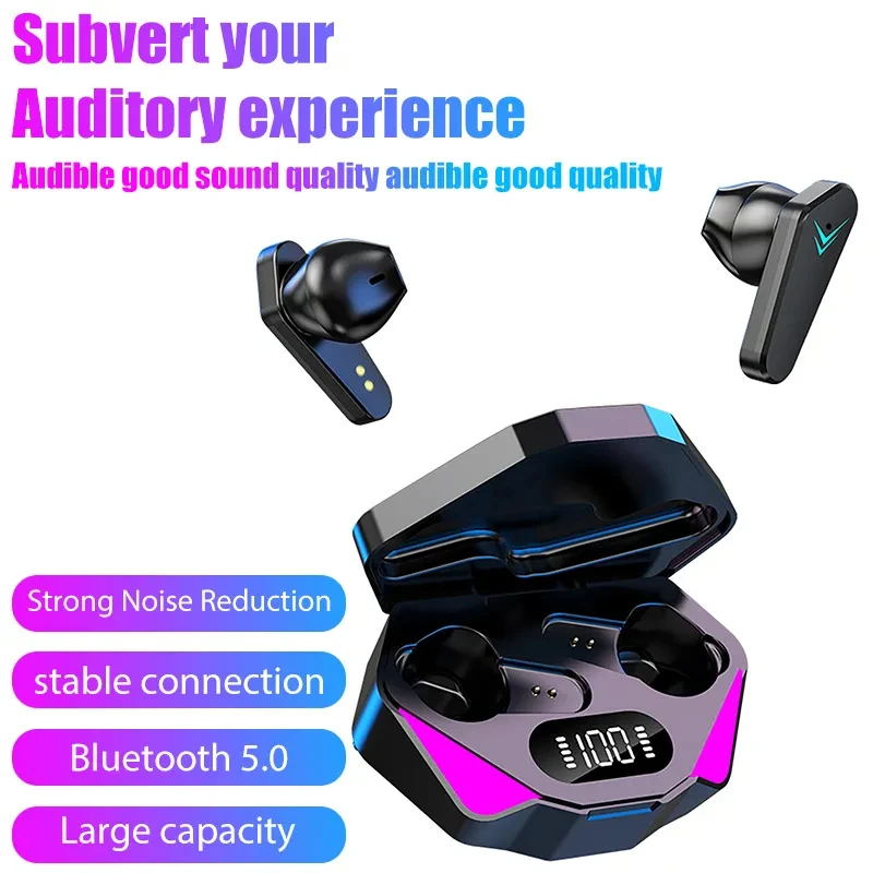X15 TWS Wireless Bluetooth Headset LED Display Gamer Earbuds with Mic