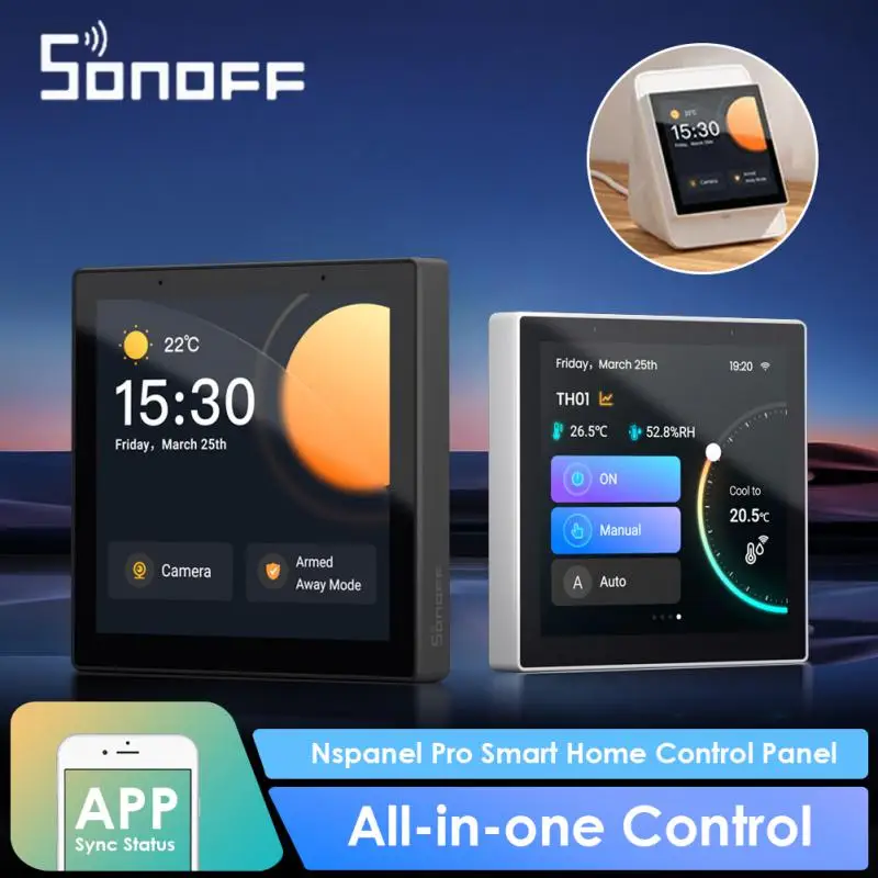 

SONOFF NSPanel Pro Smart Home Control Panel Smart Scene Wall Switch EU/ US Smart Home Thermostat Display Switch Woks with Alexa