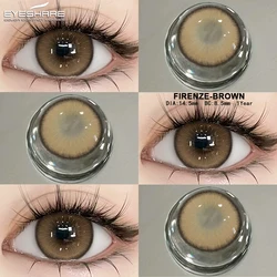 EYESHARE High - Quality Fashion Cosmetic Black Contact Lenses (FIRENZE - BROWN)