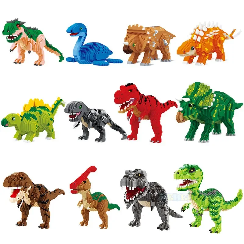 Balody Jurassic Dinosaur Block Set Bouwstenen Tyrannosaurus Rex Velociraptor Verbinding Micro Bricks Figurur Speelgoed Voor