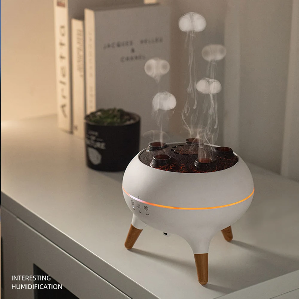 Dynamic Jellyfish Air Humidifier 250ml Essential Oil Diffuser Remote Control Bedroom Humidifier With 7 Colorful Night Lights 1